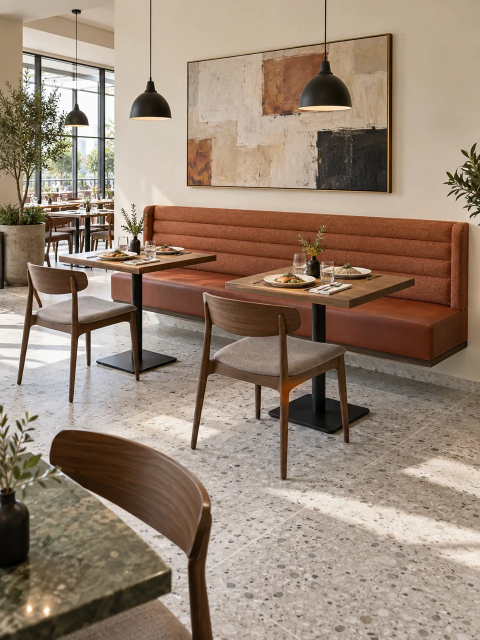 Bank Street Rust Wall Banquette