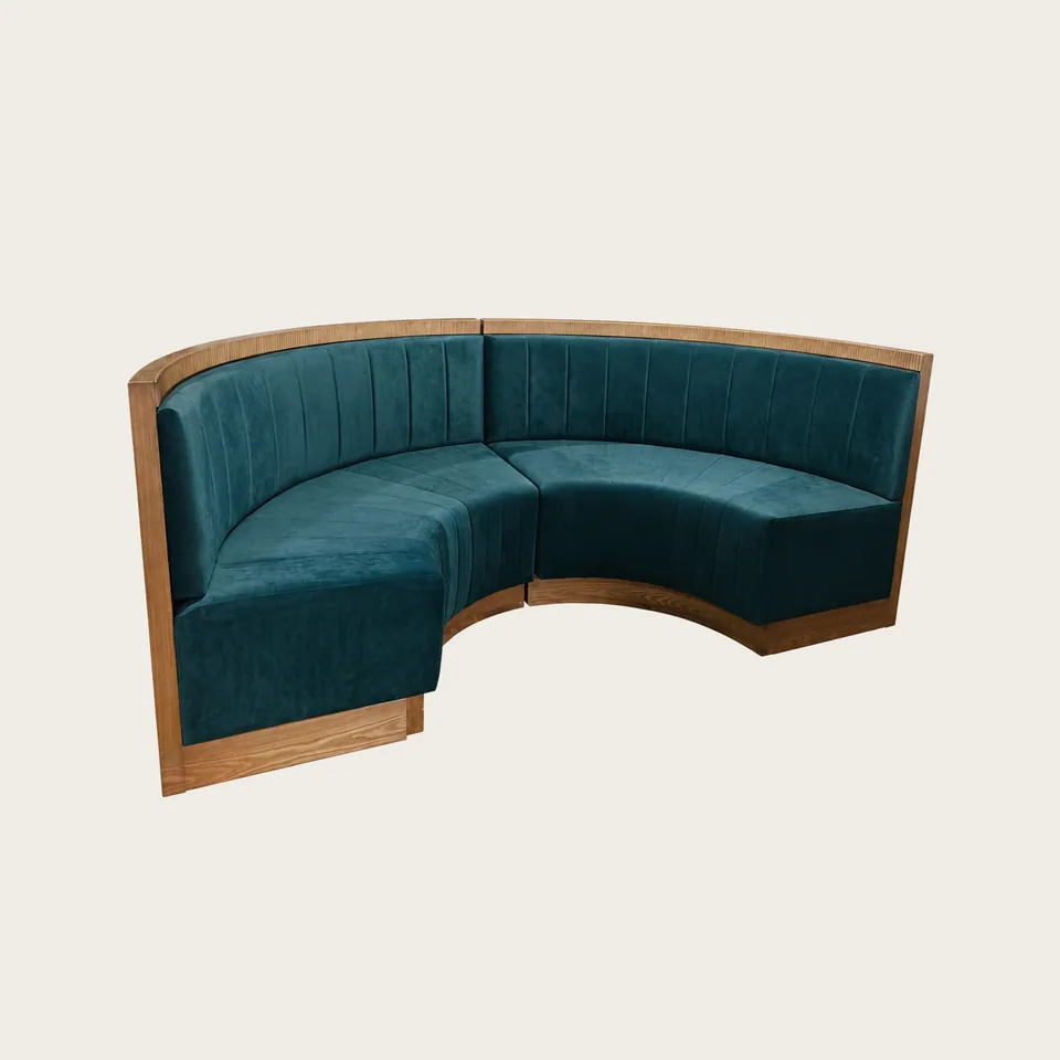 Gramercy Velvet Half-Round Booth
